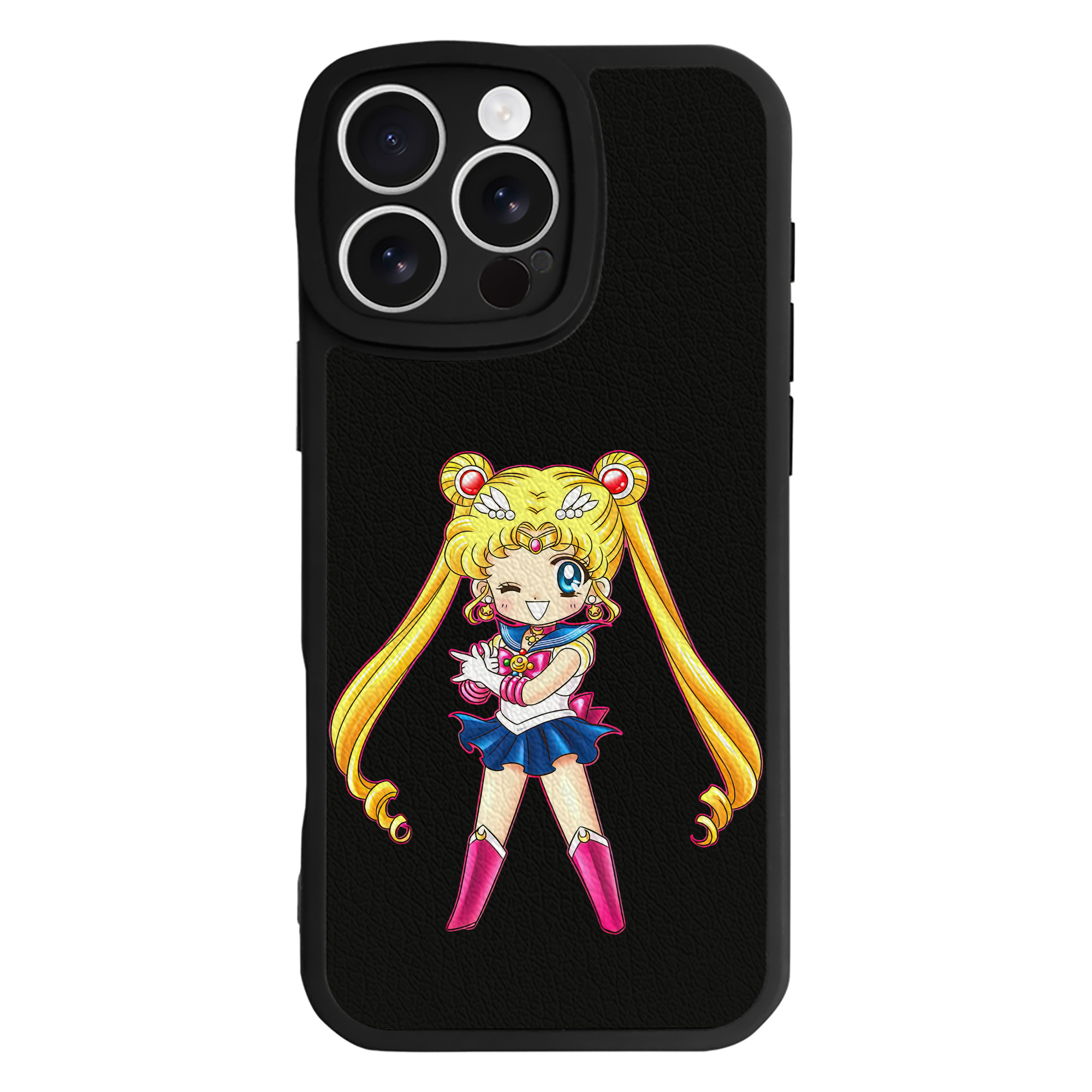（画像用） 美少女戦士セーラームーン 月野 うさぎ つきの うさぎ Sailor Moon Tsukino Usagi 【iPhone 16シリーズ対応】シリコンスマホケース（レザー調） 材質：シリコン
